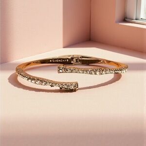 Givenchy Rose Gold and Silver Crystal Bracelet NWOT